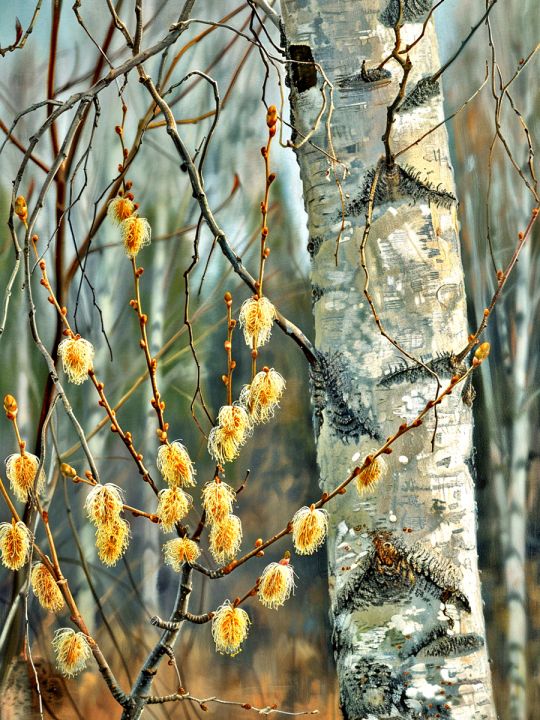 Алмазная мозаика без подрамника «Весна пришла» 90x70 см