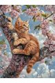 Картина по номерам без подрамника «Рыжий котёнок» 80x60 см