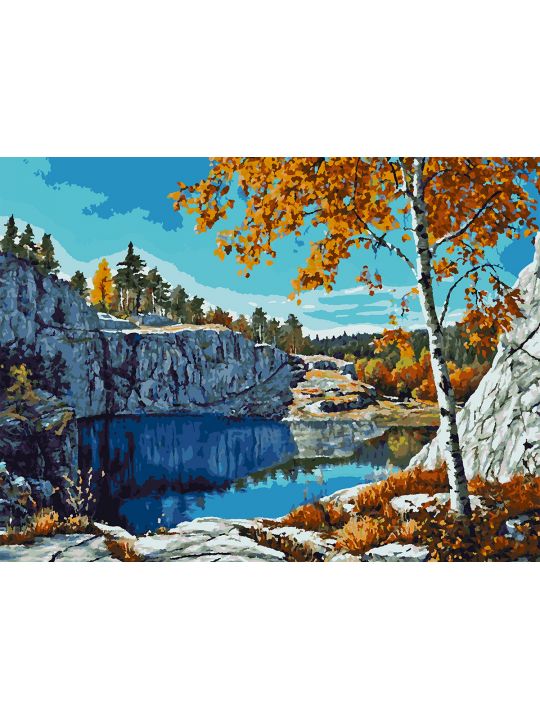 Картина по номерам без подрамника «Рускеала» 80x60 см