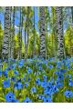 Алмазная мозаика без подрамника «Лес в цветах» 40x30 см