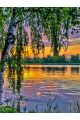 Алмазная мозаика без подрамника «Летний закат» 130x100 см