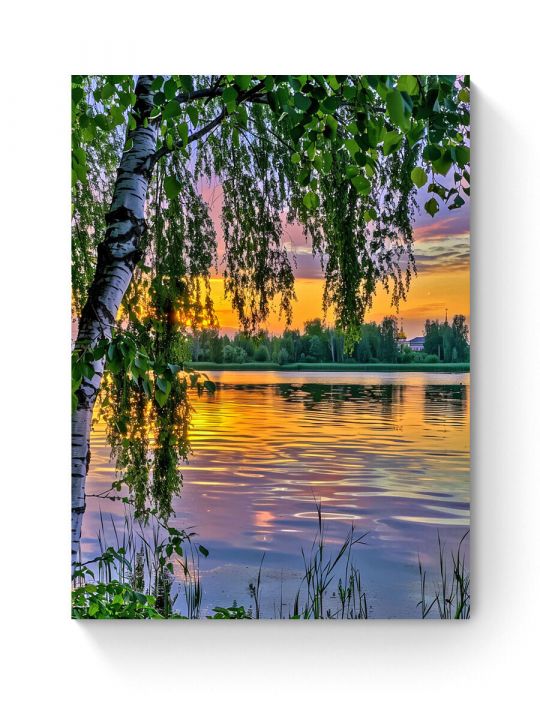 Алмазная мозаика на подрамнике «Летний закат» 50x40 см