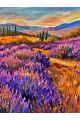 Алмазная мозаика без подрамника «Лавандовое поле» 130x100 см