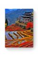 Алмазная мозаика на подрамнике «Рисовые террасы» 40x30 см