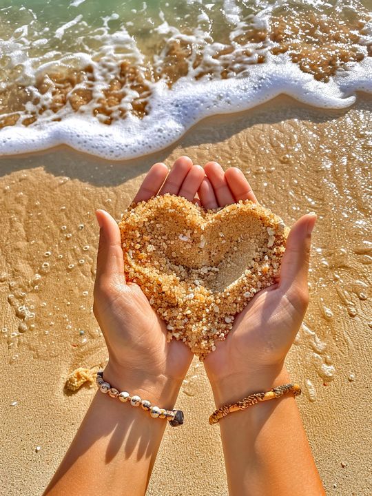 Алмазная мозаика без подрамника «С любовью море» 90x70 см