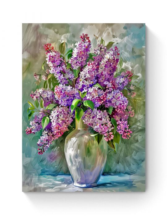 Алмазная мозаика на подрамнике «Аромат сирени» 80x60 см