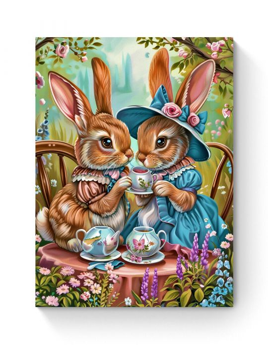 Алмазная мозаика на подрамнике «Милое чаепитие» 60x45 см