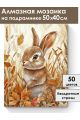Алмазная мозаика на подрамнике «Милый зайка» 50x40 см