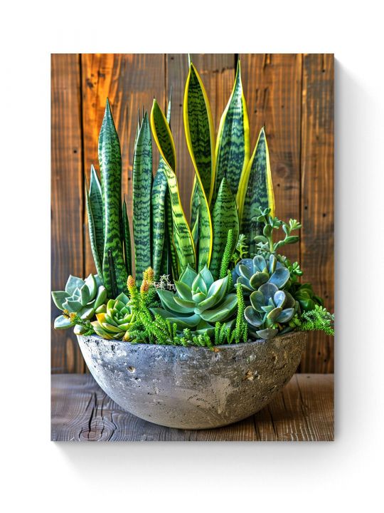 Алмазная мозаика на подрамнике «Суккуленты» 60x45 см