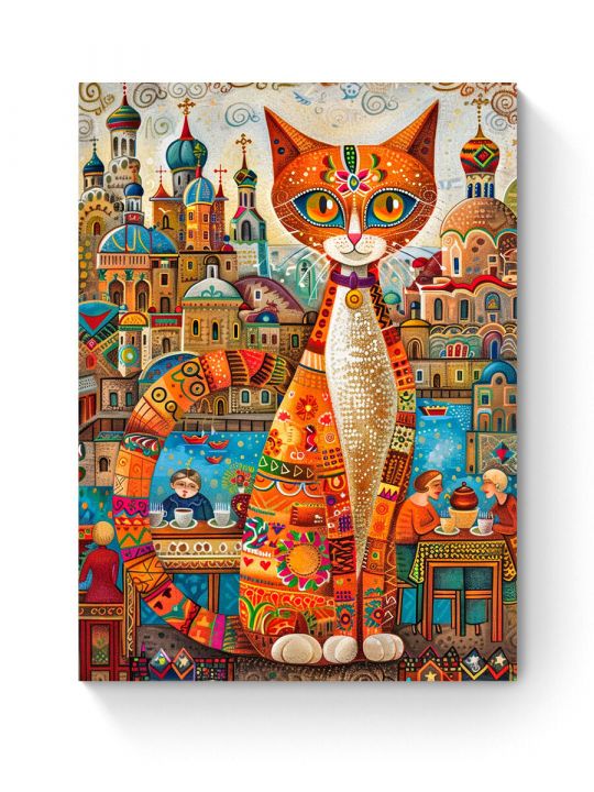 Алмазная мозаика на подрамнике «Кот Мурлыка» 80x60 см