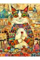 Алмазная мозаика без подрамника «Кот Мурлыка» 130x100 см