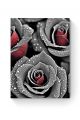 Алмазная мозаика на подрамнике «Черные розы» 90x70 см
