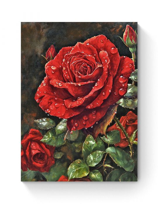 Алмазная мозаика на подрамнике «Королева цветов» 40x30 см