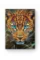 Алмазная мозаика на подрамнике «Взгляд леопарда» 80x60 см