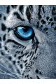 Алмазная мозаика без подрамника «Снежный барс» 130x100 см