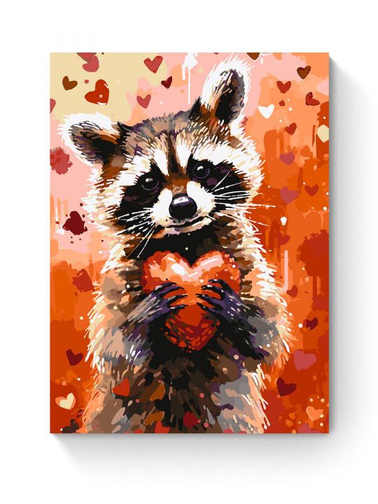 Картина по номерам на подрамнике «Крошка енот» 90x70 см