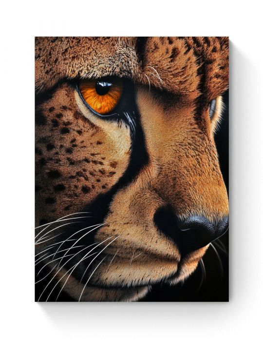Алмазная мозаика на подрамнике «Взгляд гепарда» 60x45 см