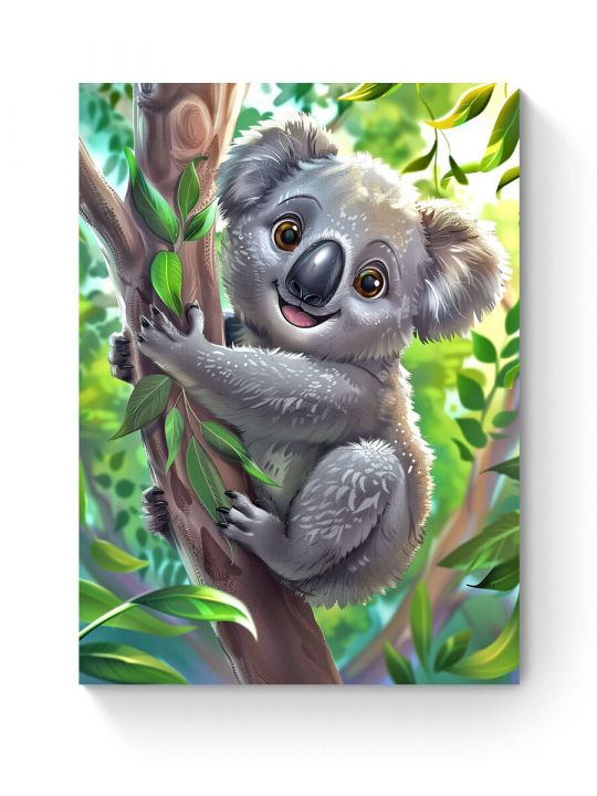 Алмазная мозаика на подрамнике «Крошка коала» 90x70 см