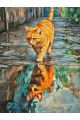 Алмазная мозаика без подрамника «Лапами по лужам» 50x40 см