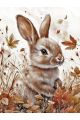 Алмазная мозаика без подрамника «Осенний зайка» 70x50 см