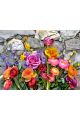 Алмазная мозаика без подрамника «Цветочное панно» 50x40 см
