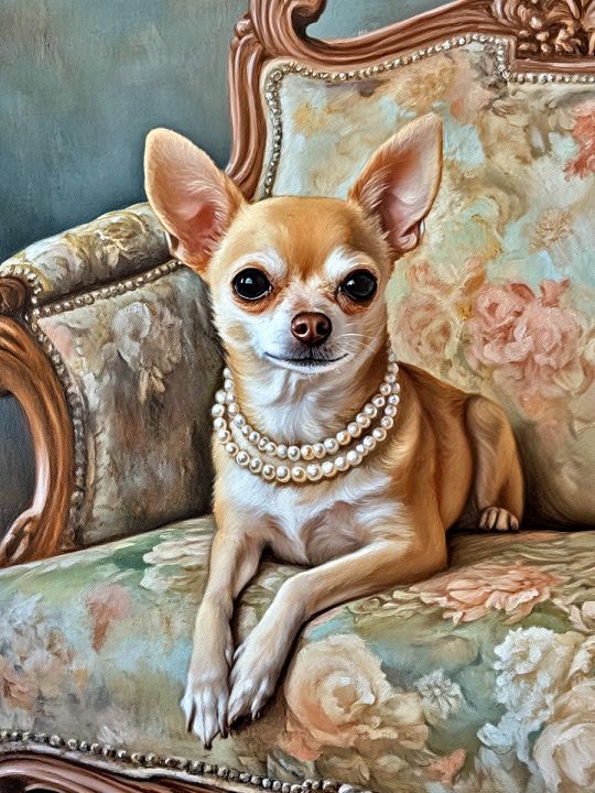 Алмазная мозаика без подрамника «Чихуахуа» 90x70 см