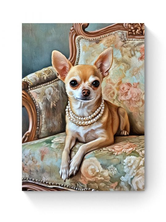 Алмазная мозаика на подрамнике «Чихуахуа» 70x50 см