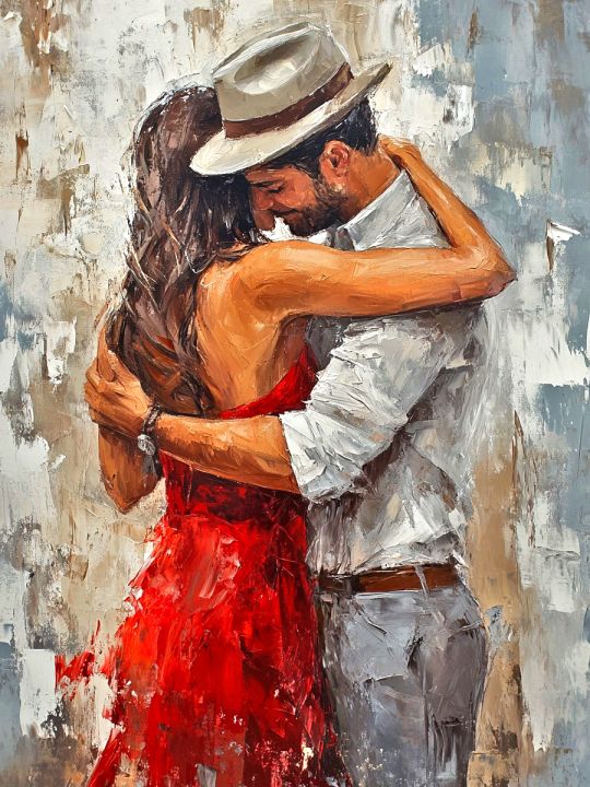 Алмазная мозаика без подрамника «Танец страсти» 50x40 см