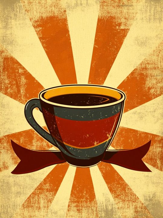 Алмазная мозаика без подрамника «Чашка кофе» 70x50 см