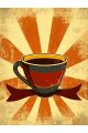 Алмазная мозаика без подрамника «Чашка кофе» 60x45 см