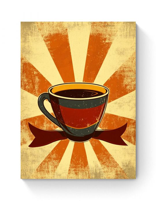 Алмазная мозаика на подрамнике «Чашка кофе» 90x70 см