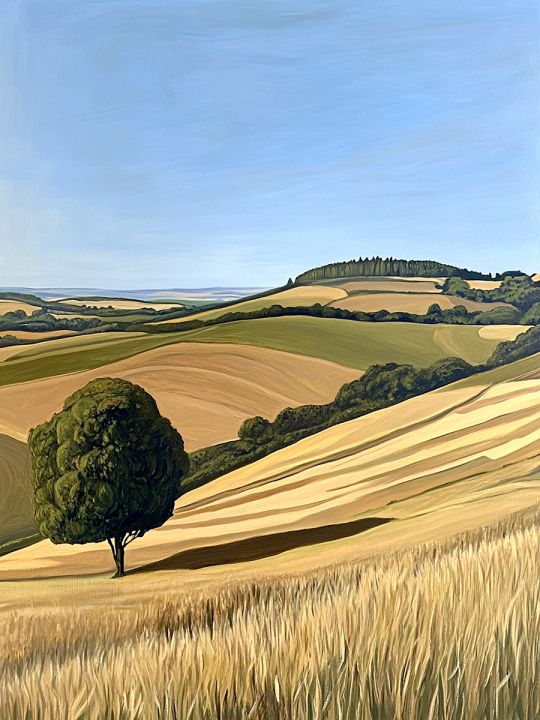 Алмазная мозаика без подрамника «Поле» 70x50 см