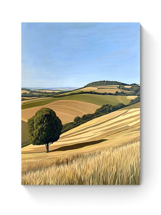 Алмазная мозаика на подрамнике «Поле» 80x60 см