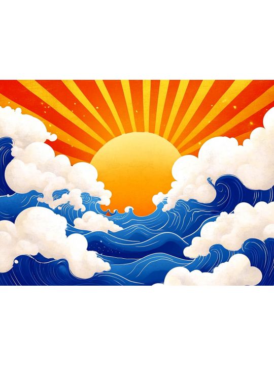 Алмазная мозаика без подрамника «Восход солнца» 25x20 см