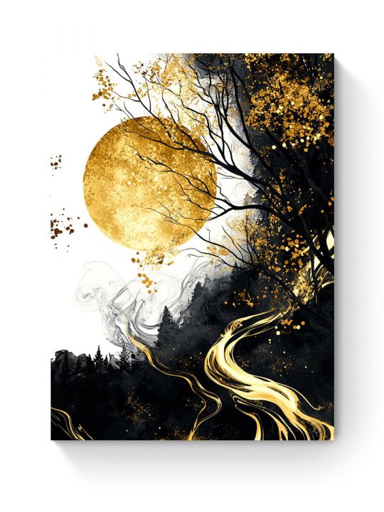 Алмазная мозаика на подрамнике «Золотой путь» 40x30 см