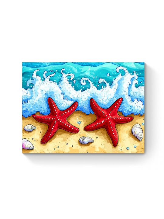 Алмазная мозаика на подрамнике «Морские звезды» 50x40 см