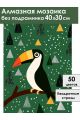 Алмазная мозаика без подрамника «Птица Тукан» 40x30 см