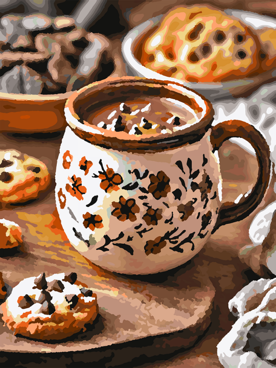 Картина по номерам без подрамника «Вкус шоколада» 25x20 см