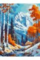 Картина по номерам без подрамника «Осень в горах» 130x100 см