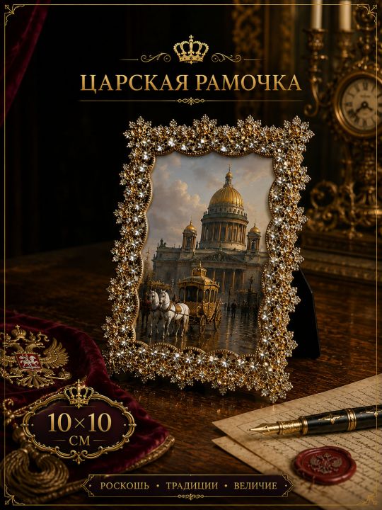 Рамка резная под старину 10 x 10 см