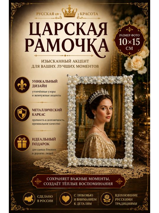 Рамка резная под старину 10 x 15 см