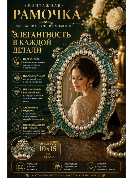 Рамка резная под старину 10 x 15 см