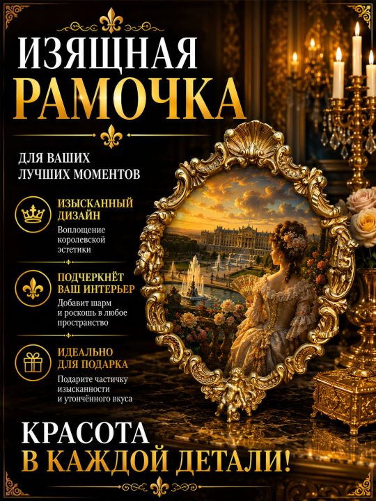 Рамка резная под старину 28.5 x 23.5 см