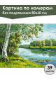 Картина по номерам без подрамника «Береза у реки» 80x60 см