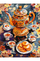 Картина по номерам без подрамника «Чаепитие» 35x25 см