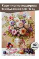 Картина по номерам без подрамника «Георгины» 130x100 см