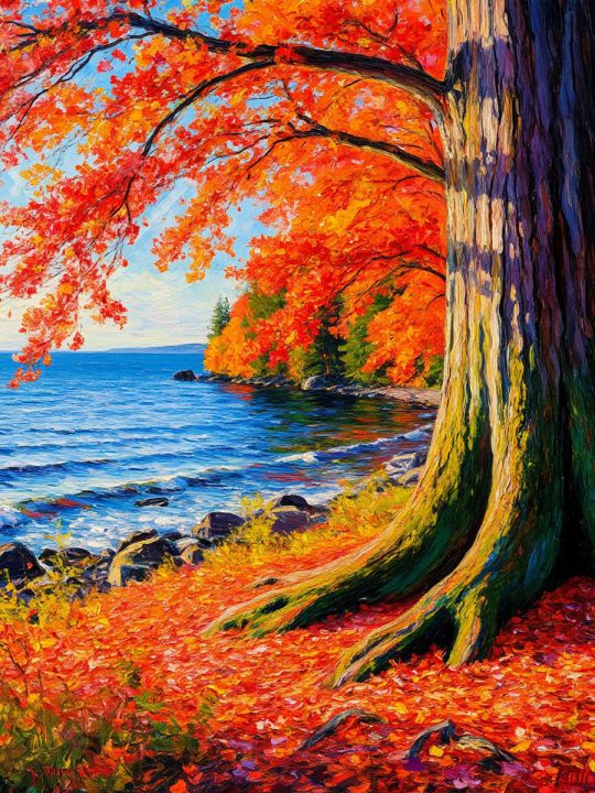Алмазная мозаика без подрамника «Побережье» 50x40 см
