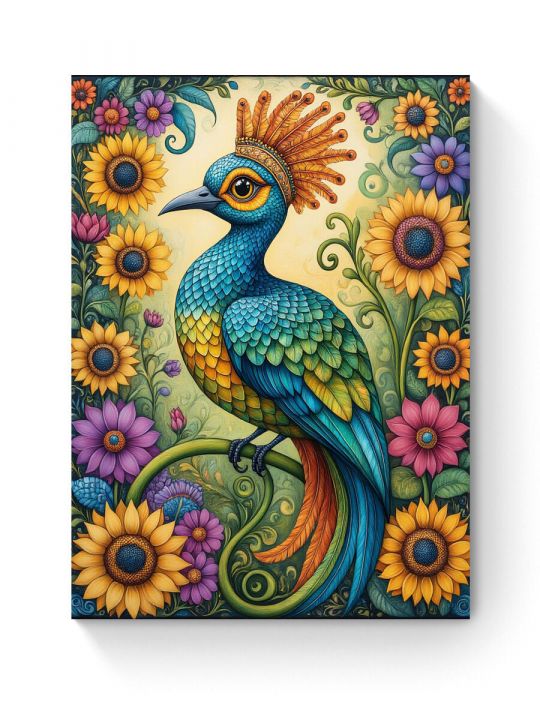 Алмазная мозаика на подрамнике «Птица» 80x60 см