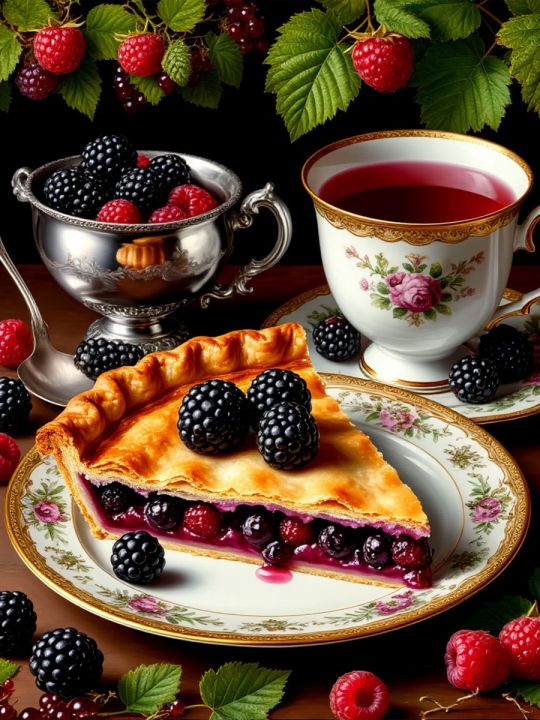 Алмазная мозаика без подрамника «Ягодный пир» 70x50 см
