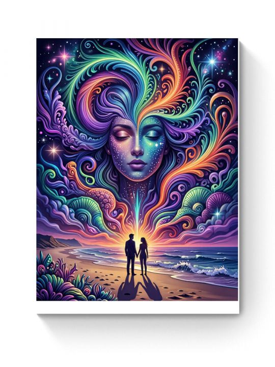Алмазная мозаика на подрамнике «Звёздный лик» 50x40 см